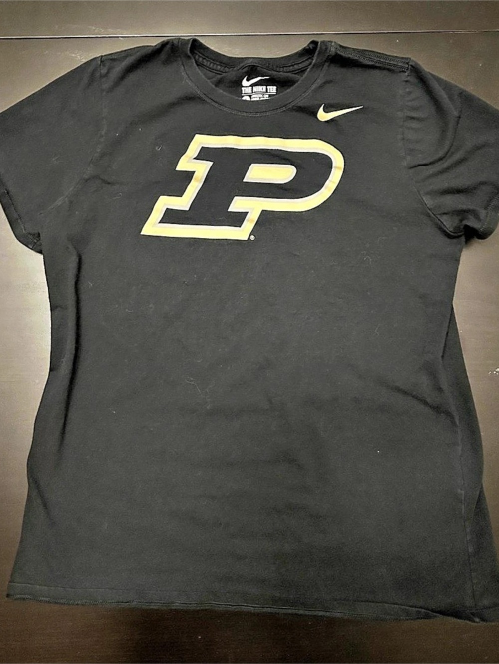 Nike Purdue Boilermakers Primary Logo T-Shirt Black & Gold Large
